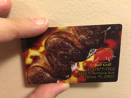 Bull Grill VIP Plastic Card