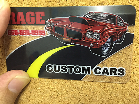 Automotive Clear Plastic Business Card