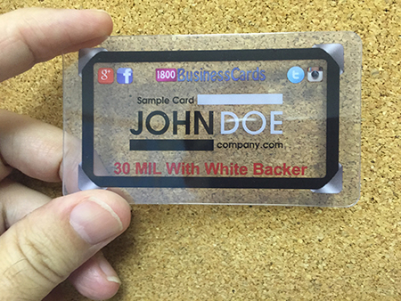 Simple and Modern Clear Plastic Business Card