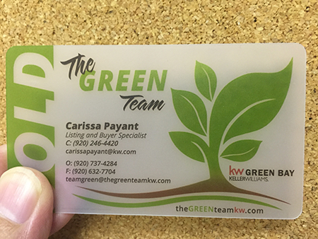 Real Estate Frosted Plastic Business Card