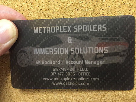 Auto Body Frosted Plastic Business Card