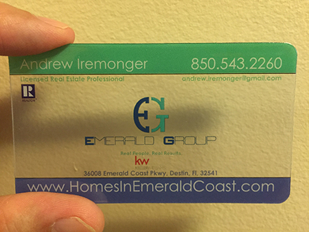 Keller Williams Plastic Business Card
