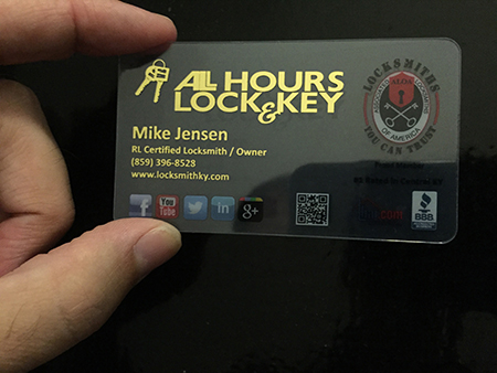 Gold Foil Clear Plastic Card