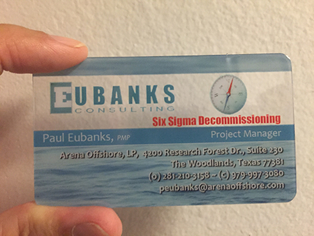 Nautical Clear Plastic Business Card