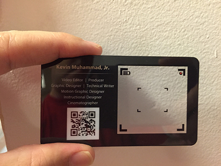 Photography Black Plastic Business Card Back