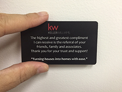 20 point solid color plastic business card example 2