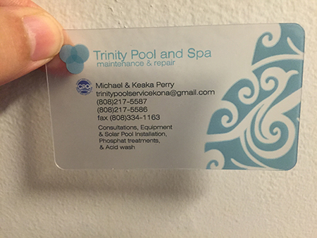 Pool Services Card With Frosted Effect