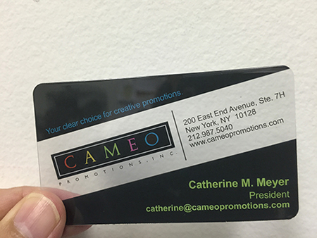 Advertising Executive Clear Plastic Business Card