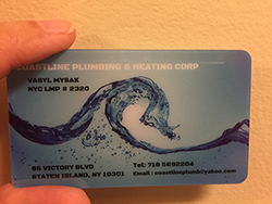 30mil solid color plastic business card example