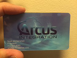 30mil solid color plastic business card example 2