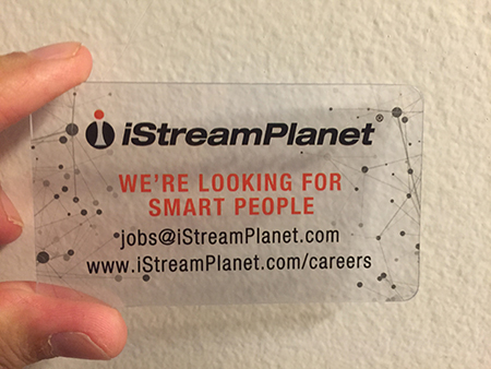 Tech Company Clear Business Card
