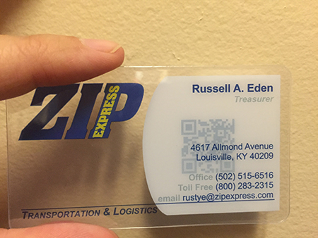 Transportation Plastic Business Card