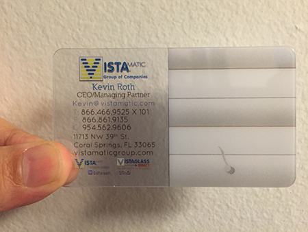 Window Treatment Services Plastic Card