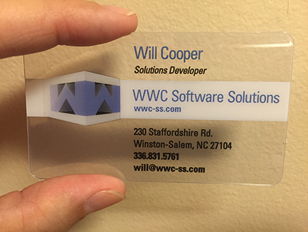 WWC Technology Clear Plastic Card